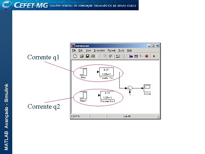 MATLAB Avançado - Simulink Corrente q 1 Corrente q 2 