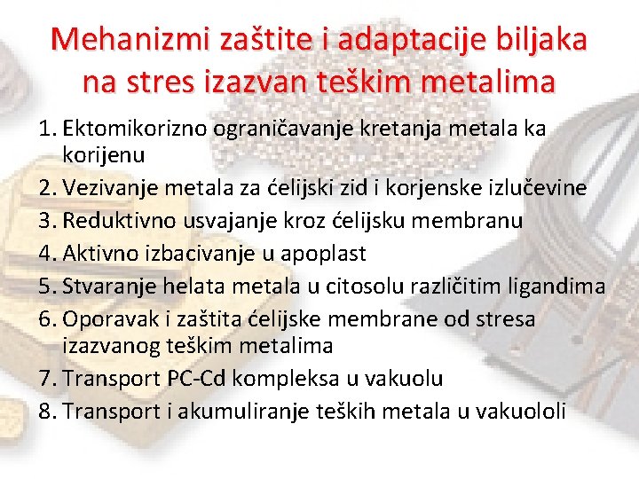 Mehanizmi zaštite i adaptacije biljaka na stres izazvan teškim metalima 1. Ektomikorizno ograničavanje kretanja