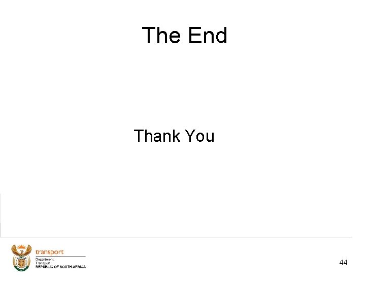 The End Thank You 44 