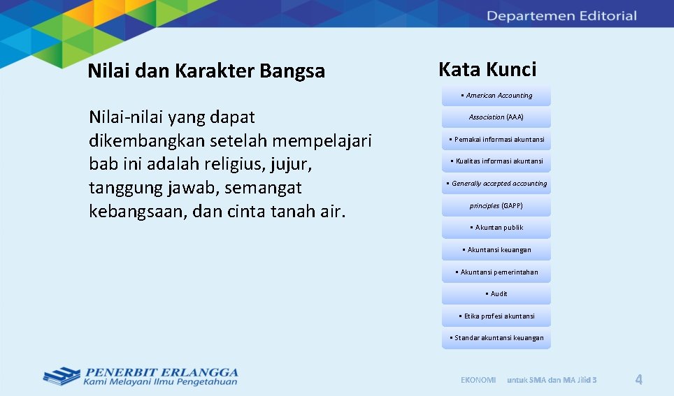 Nilai dan Karakter Bangsa Kata Kunci • American Accounting Nilai-nilai yang dapat dikembangkan setelah