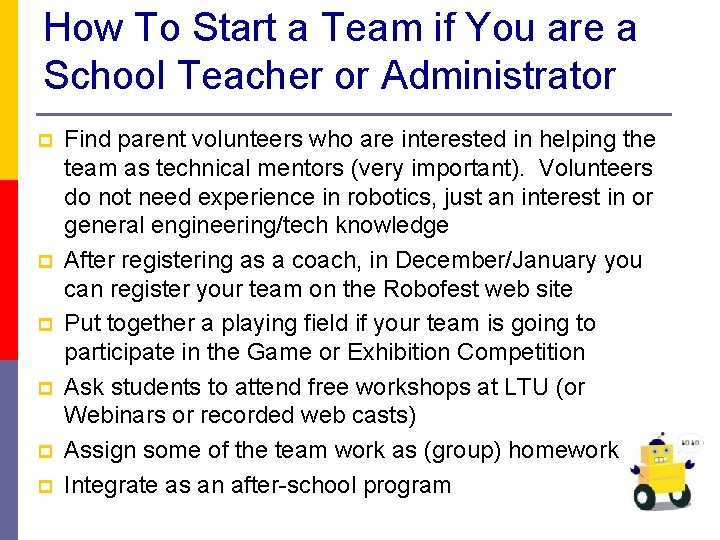 How To Start a Team if You are a School Teacher or Administrator p