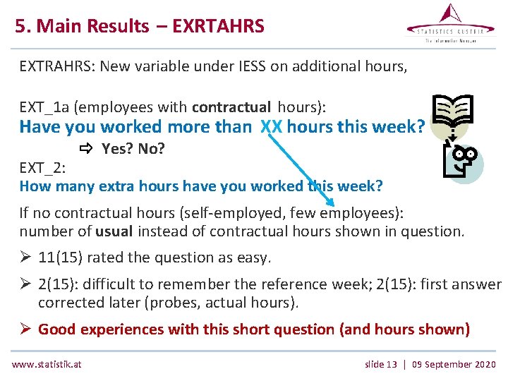 5. Main Results – EXRTAHRS EXTRAHRS: New variable under IESS on additional hours, EXT_1