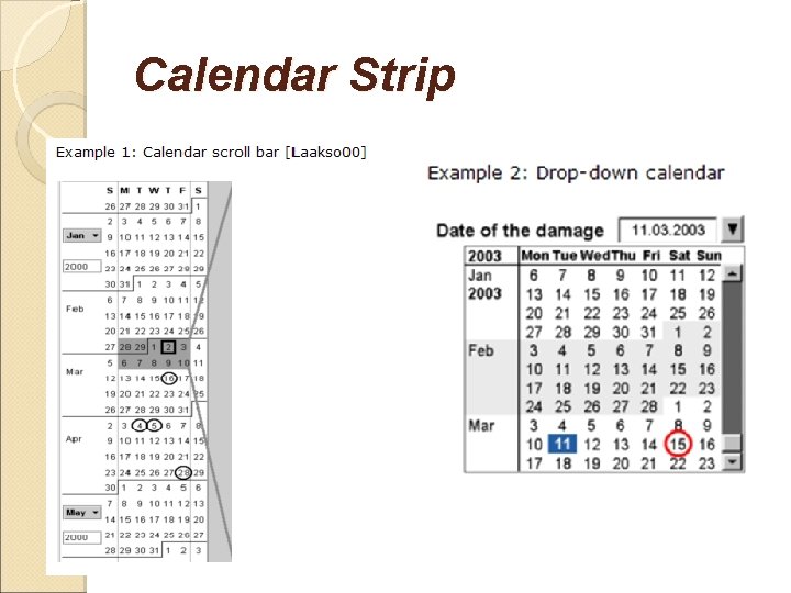 Calendar Strip 