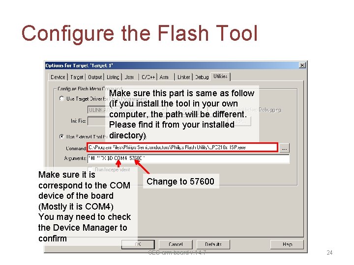 Configure the Flash Tool Make sure this part is same as follow (If you