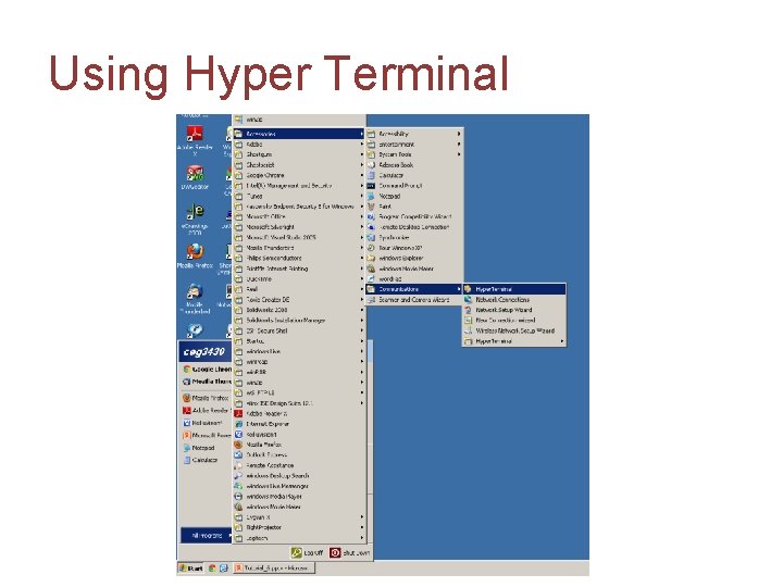 Using Hyper Terminal 
