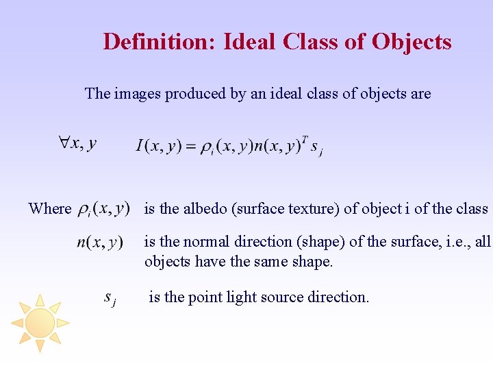 Definition: Ideal Class of Objects The images produced by an ideal class of objects