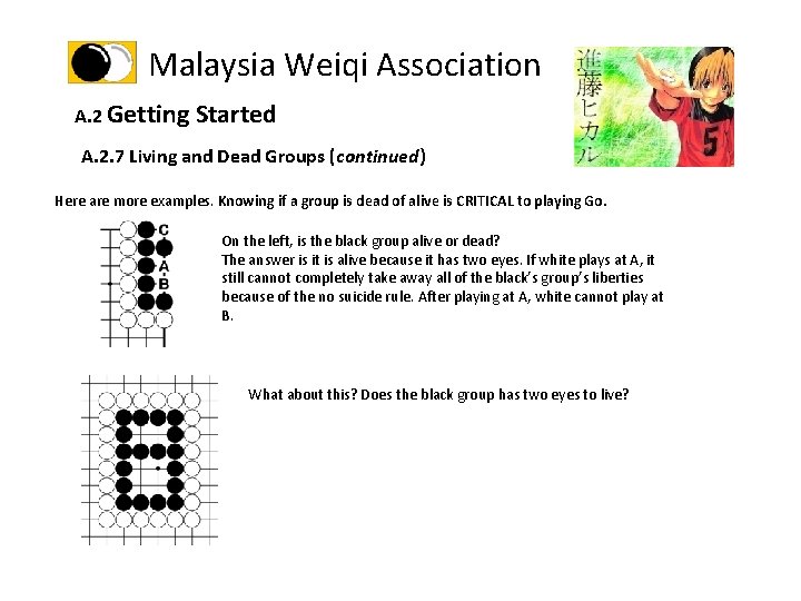 Malaysia Weiqi Association A. 2 Getting Started A. 2. 7 Living and Dead Groups