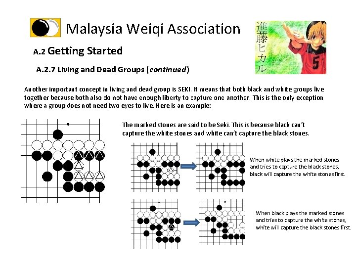 Malaysia Weiqi Association A. 2 Getting Started A. 2. 7 Living and Dead Groups