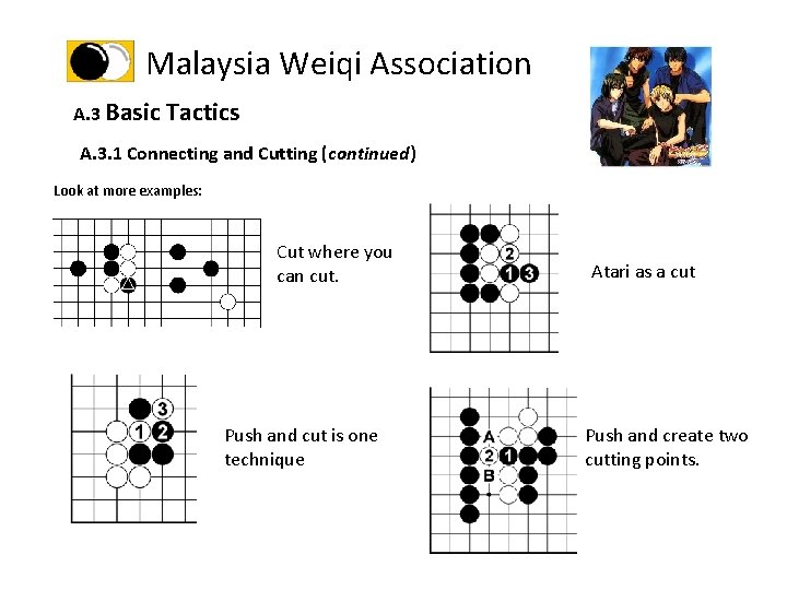 Malaysia Weiqi Association A. 3 Basic Tactics A. 3. 1 Connecting and Cutting (continued)