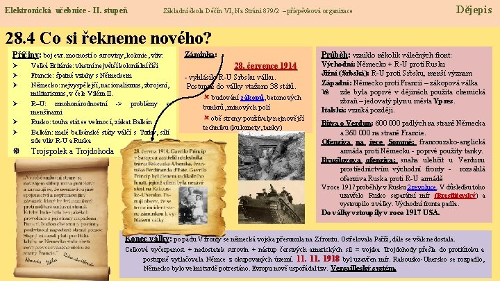 Elektronická učebnice - II. stupeň Základní škola Děčín VI, Na Stráni 879/2 – příspěvková