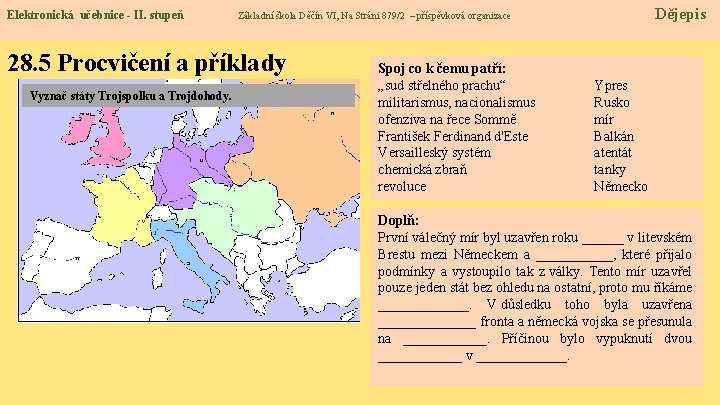 Elektronická učebnice - II. stupeň Základní škola Děčín VI, Na Stráni 879/2 – příspěvková