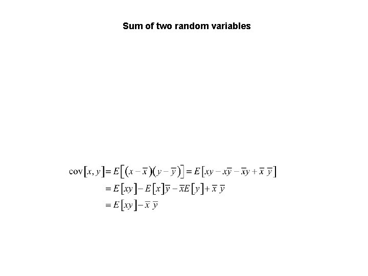 Sum of two random variables 