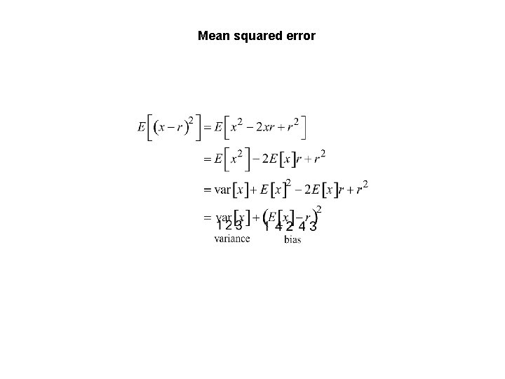 Mean squared error 