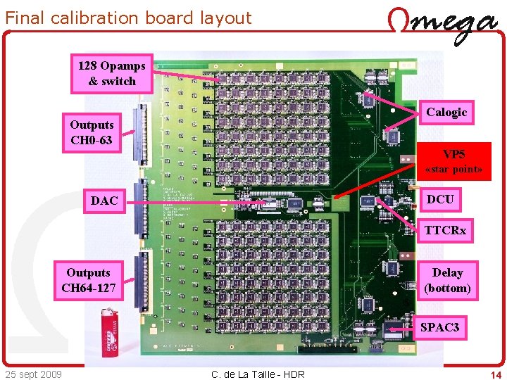 Final calibration board layout 128 Opamps & switch Calogic Outputs CH 0 -63 VP