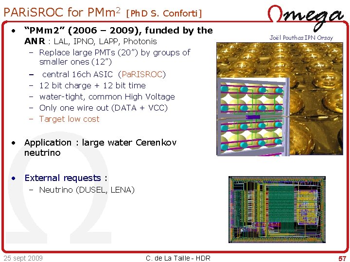 PARi. SROC for PMm 2 [Ph. D S. Conforti] • “PMm 2” (2006 –