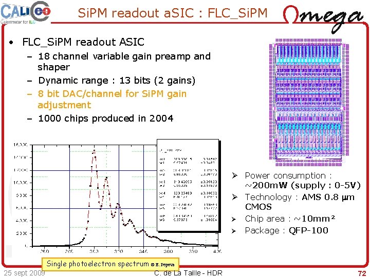 Si. PM readout a. SIC : FLC_Si. PM • FLC_Si. PM readout ASIC –