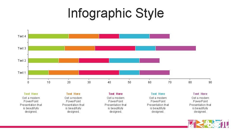 Infographic Style Text 4 Text 3 Text 2 Text 1 0 Text Here Get