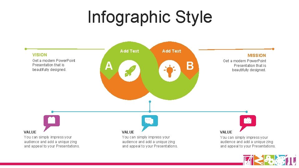 Infographic Style Add Text VISION Get a modern Power. Point Presentation that is beautifully