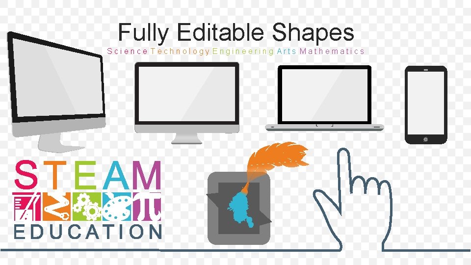 Fully Editable Shapes Science Technology Engineering Arts Mathematics 