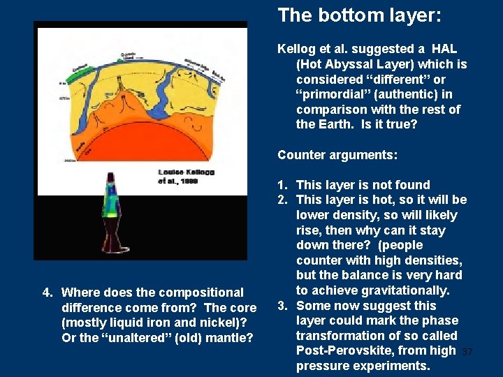 The bottom layer: Kellog et al. suggested a HAL (Hot Abyssal Layer) which is