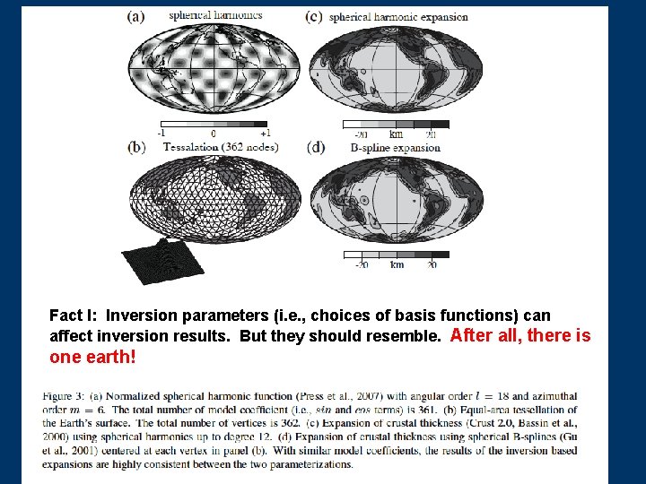 Fact I: Inversion parameters (i. e. , choices of basis functions) can affect inversion