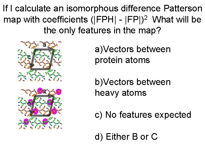 If I calculate an isomorphous difference Patterson map with coefficients (|FPH| - |FP|)2 What