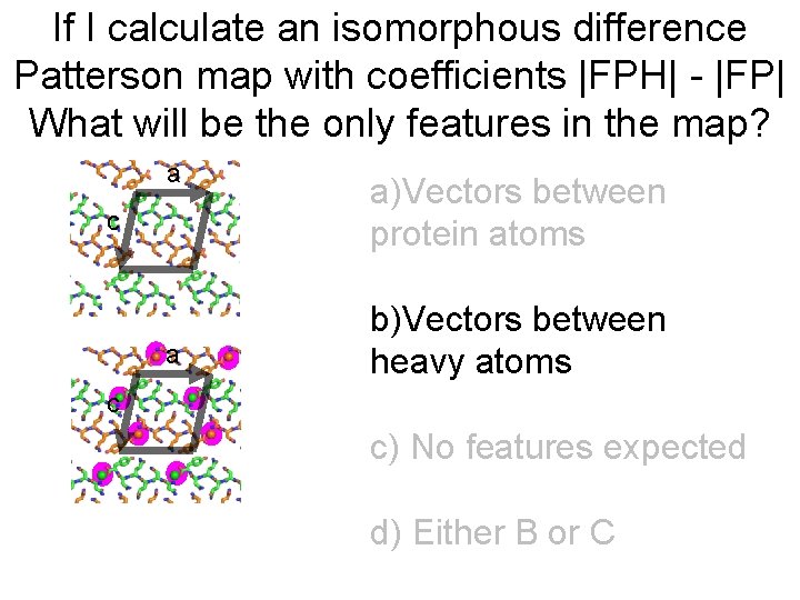 If I calculate an isomorphous difference Patterson map with coefficients |FPH| - |FP| What