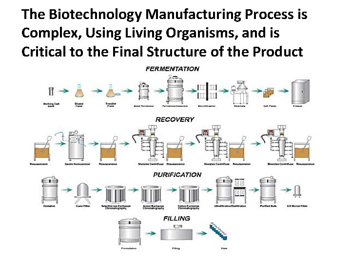 The Biotechnology Manufacturing Process is Complex, Using Living Organisms, and is Critical to the