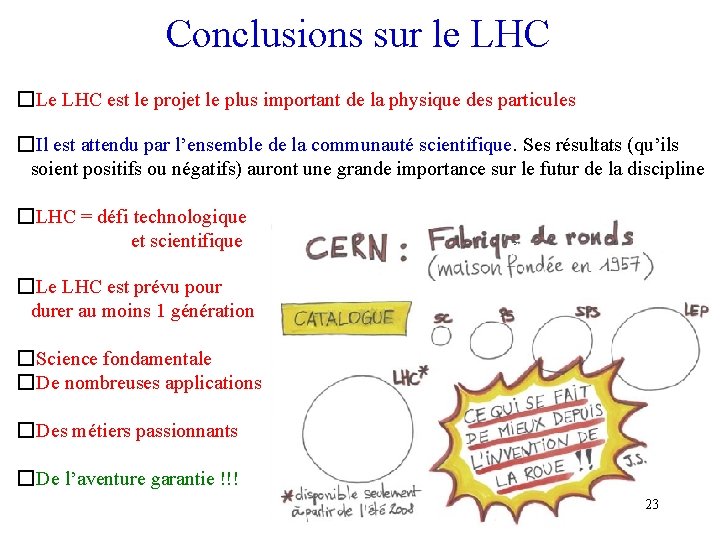 Conclusions sur le LHC � Le LHC est le projet le plus important de