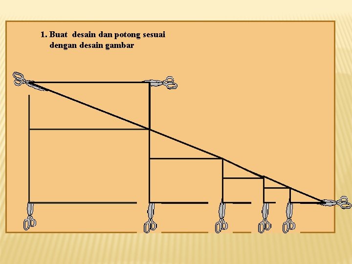 1. Buat desain dan potong sesuai dengan desain gambar 