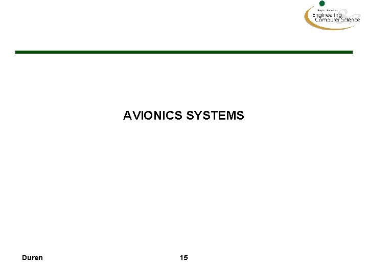 AVIONICS SYSTEMS Duren 15 