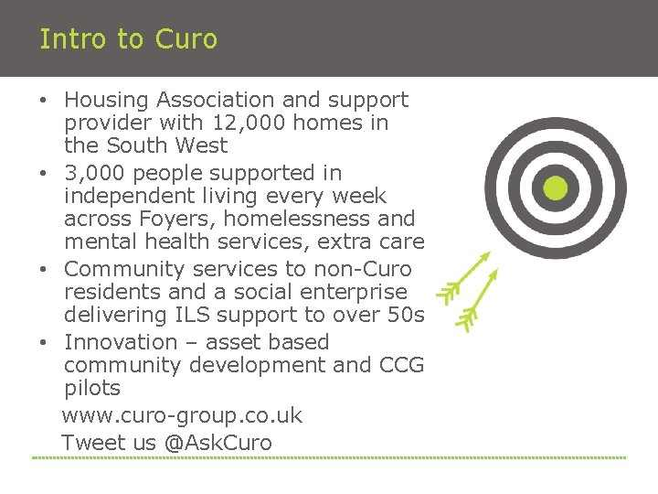 Intro to Curo • Housing Association and support provider with 12, 000 homes in