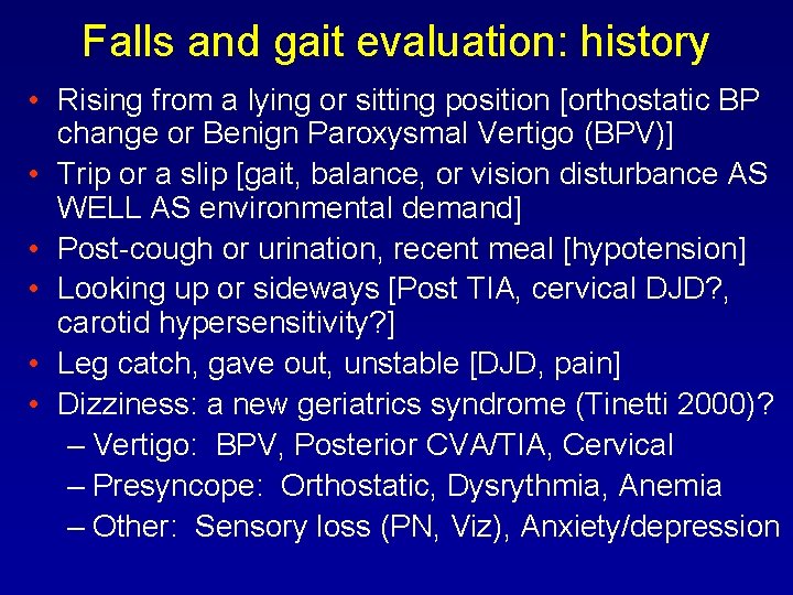 Balance and Gait Disorders in Older Adults Neil