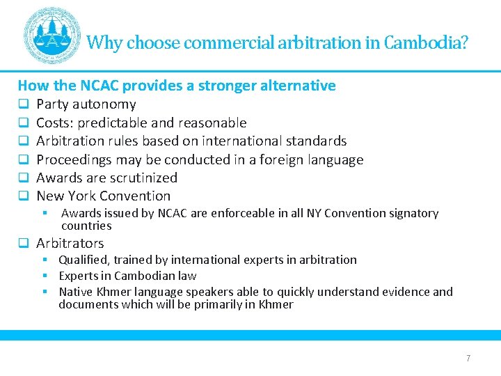 Why choose commercial arbitration in Cambodia? How the NCAC provides a stronger alternative q