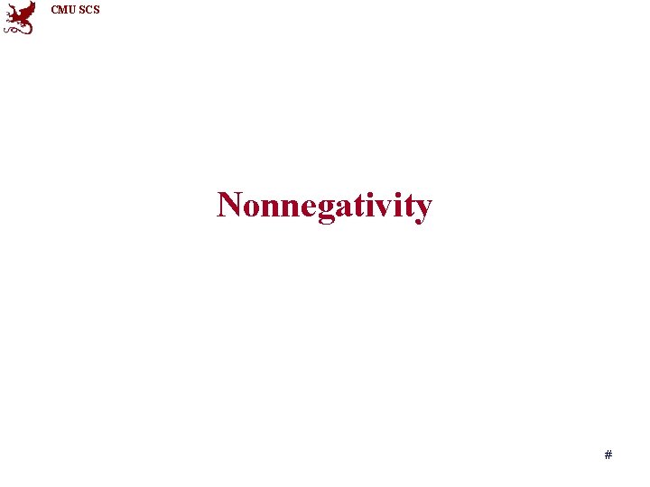 CMU SCS Nonnegativity # 
