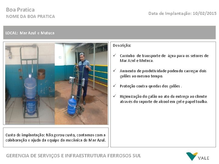 Boa Pratica Data de Implantação: 10/02/2015 NOME DA BOA PRATICA LOCAL: Mar Azul e