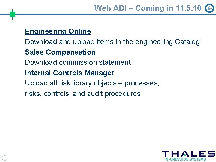 Web ADI – Coming in 11. 5. 10 Engineering Online Download and upload items