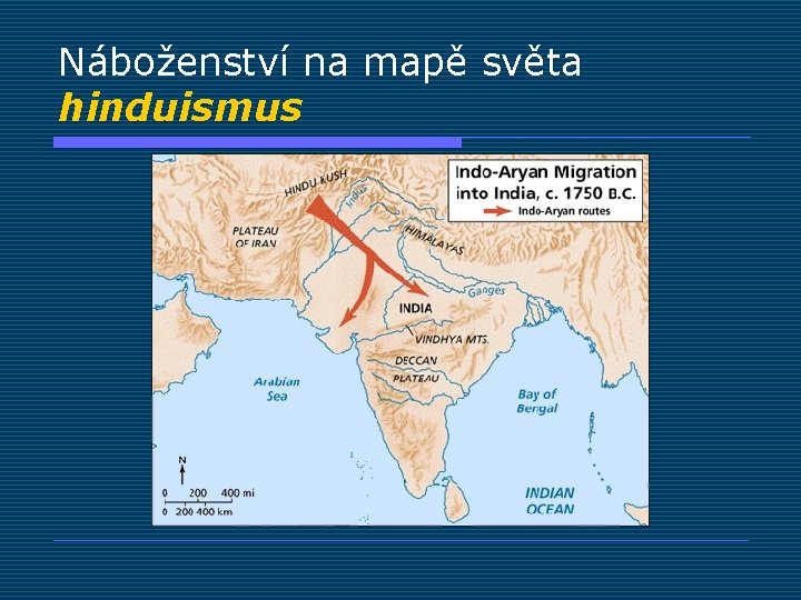 Náboženství na mapě světa hinduismus 