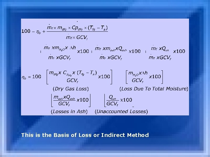 This is the Basis of Loss or Indirect Method 