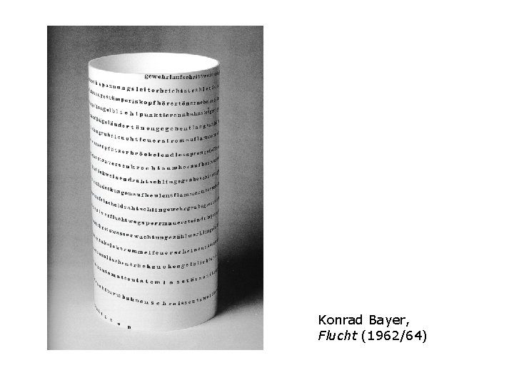 Konrad Bayer, Flucht (1962/64) 