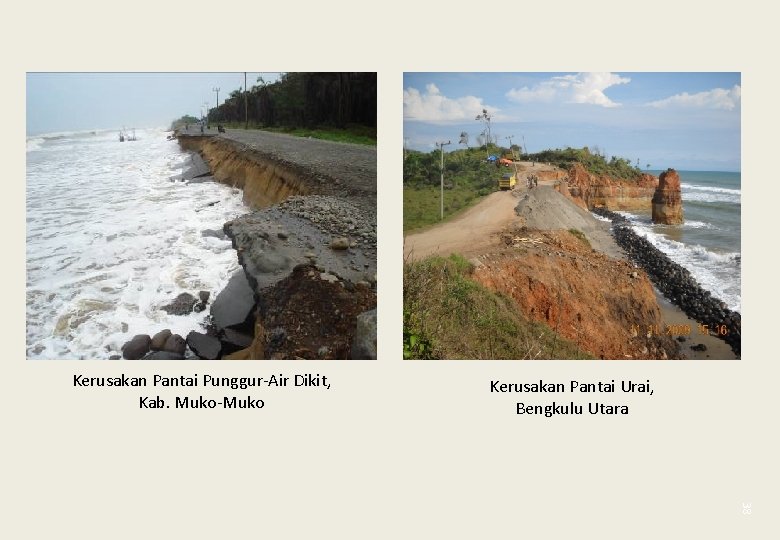 Kerusakan Pantai Punggur-Air Dikit, Kab. Muko-Muko Kerusakan Pantai Urai, Bengkulu Utara 38 