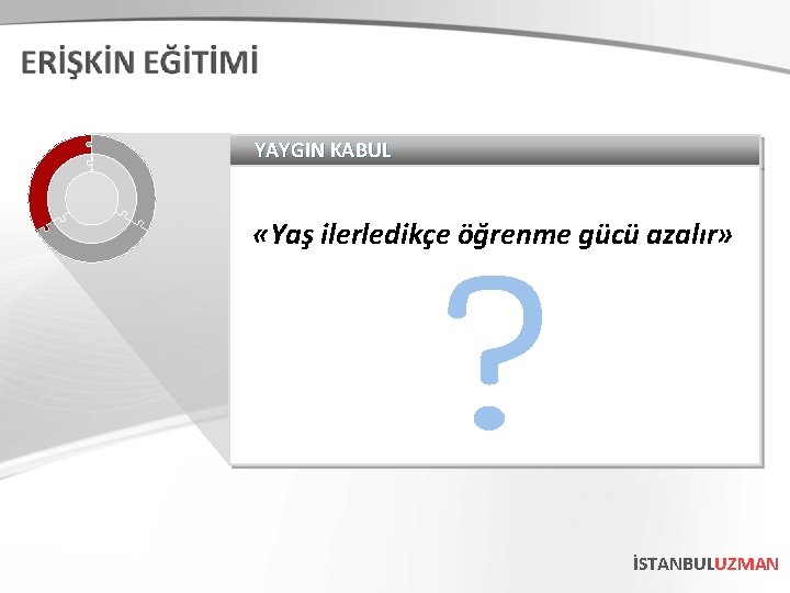 YAYGIN KABUL «Yaş ilerledikçe öğrenme gücü azalır» İSTANBULUZMAN 