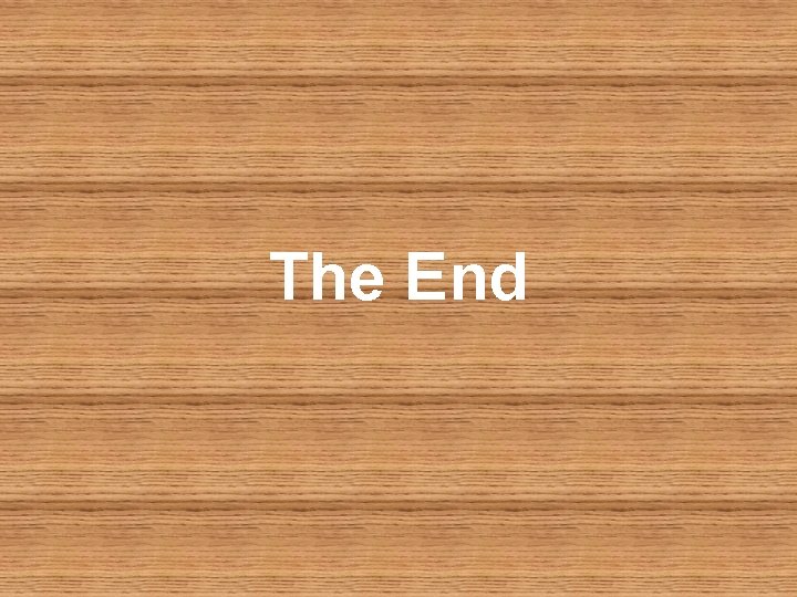 The End 