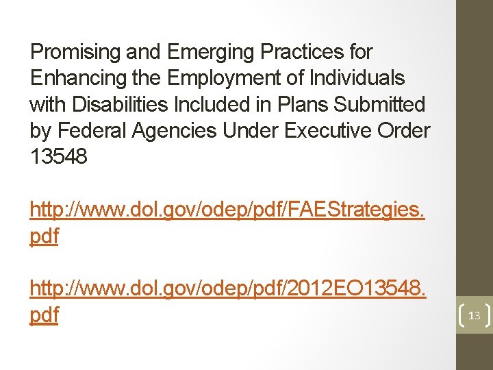 Promising and Emerging Practices for Enhancing the Employment of Individuals with Disabilities Included in