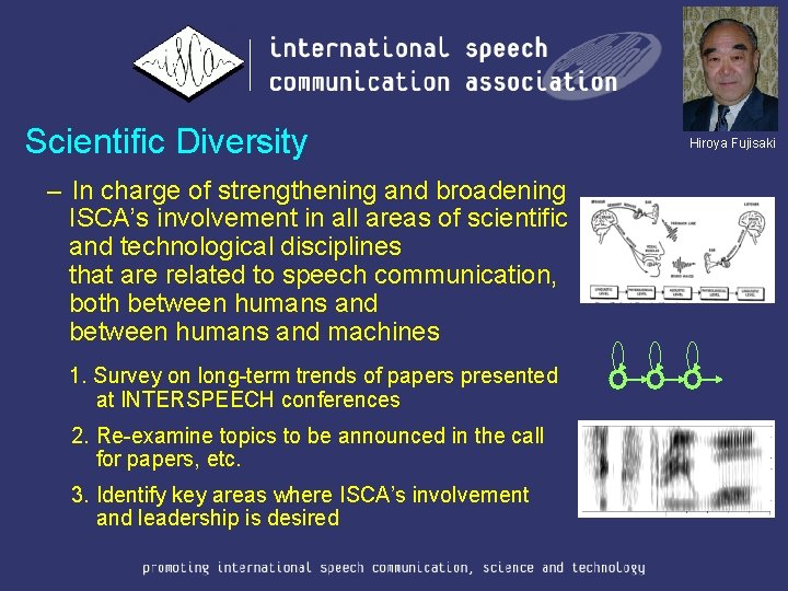 Scientific Diversity – In charge of strengthening and broadening ISCA’s involvement in all areas