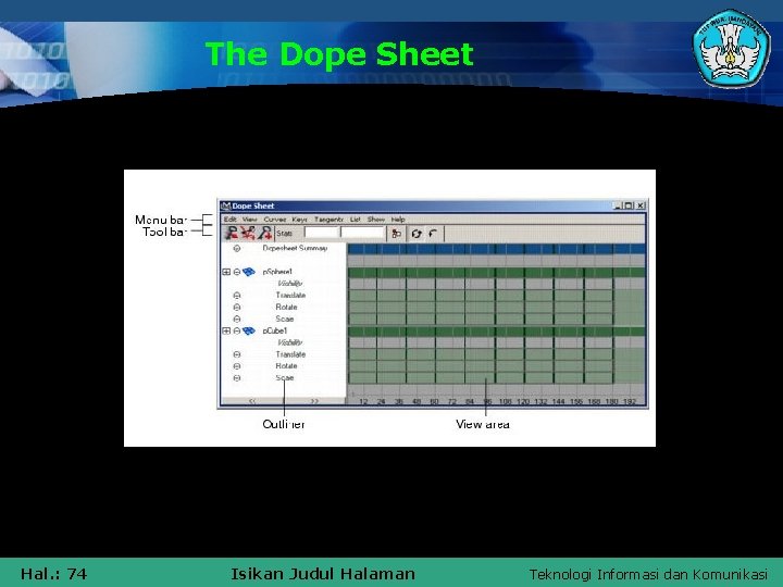 The Dope Sheet Hal. : 74 Isikan Judul Halaman Teknologi Informasi dan Komunikasi 