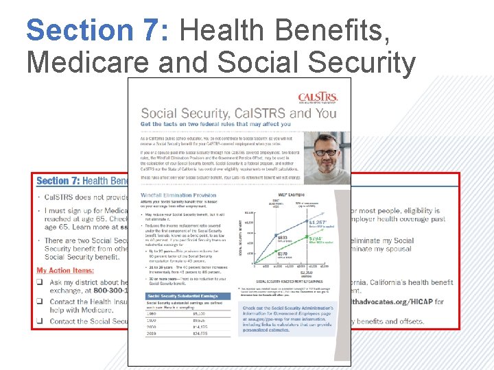 Section 7: Health Benefits, Medicare and Social Security 