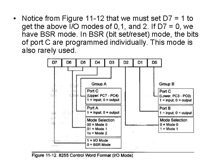 • Notice from Figure 11 12 that we must set D 7 = • Notice from Figure 11 12 that we must set D 7 =