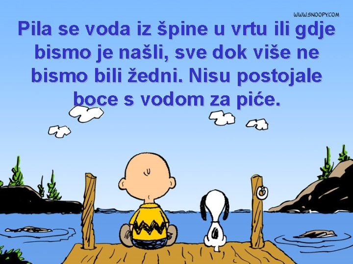 Pila se voda iz špine u vrtu ili gdje bismo je našli, sve dok