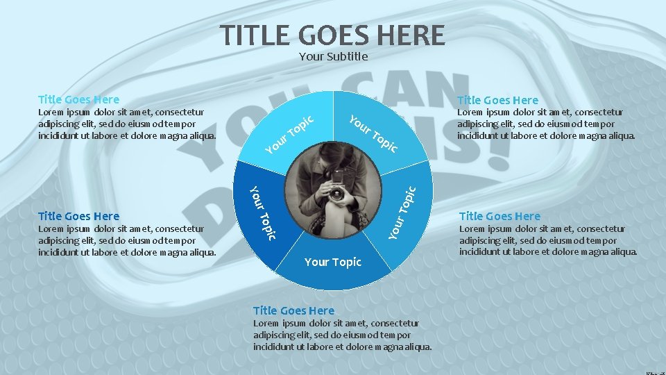 TITLE GOES HERE Your Subtitle Title Goes Here Lorem ipsum dolor sit amet, consectetur